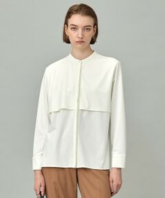 ICB / アイシービー カットソー | 【洗える】イージージョーゼット バンドカラーカットソー