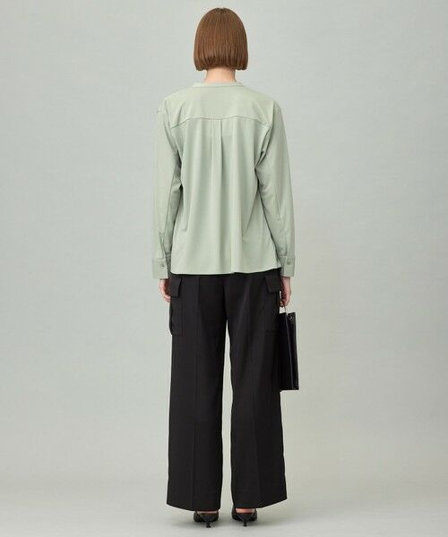 ICB / アイシービー カットソー | 【洗える】イージージョーゼット バンドカラーカットソー | 詳細7