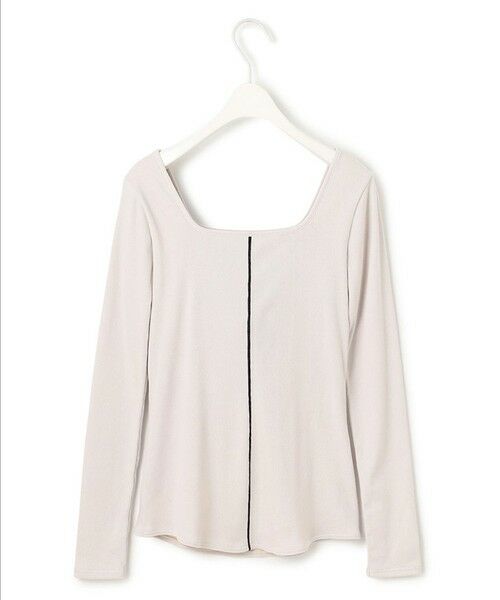 ICB / アイシービー カットソー | 【洗える】【OUR WACOAL コラボ】カップイン スクエアネックロングTシャツ | 詳細4