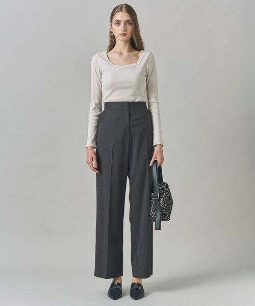 ICB / アイシービー カットソー | 【洗える】【OUR WACOAL コラボ】カップイン スクエアネックロングTシャツ | 詳細2