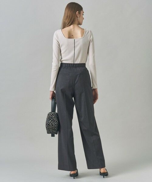 ICB / アイシービー カットソー | 【洗える】【OUR WACOAL コラボ】カップイン スクエアネックロングTシャツ | 詳細3