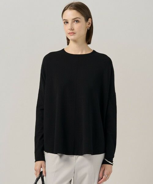 ICB / アイシービー ニット・セーター | 【洗える】ヴィスコースワイド プルオーバー(ブラック系)