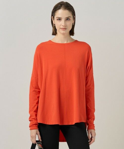ICB/アイシービー 【洗える】ヴィスコースワイド プルオーバー オレンジ系 XS ICB/アイシービー 【洗える】ヴィスコースワイド プルオーバー オレンジ系 XS