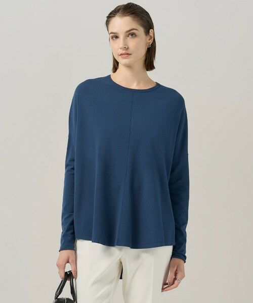 ICB / アイシービー ニット・セーター | 【洗える】ヴィスコースワイド プルオーバー(ブルーグレー系)