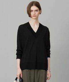 ICB / アイシービー ニット・セーター | 【洗える】シルクヴィスコースハイゲージ Vネックニット