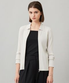 ICB / アイシービー カーディガン・ボレロ | 【洗える】シルクヴィスコースハイゲージ ジップアップカーディガン