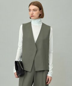 ICB / アイシービー ベスト | 【UVカット・洗える】ウール2WAYストレッチ Vネックベスト