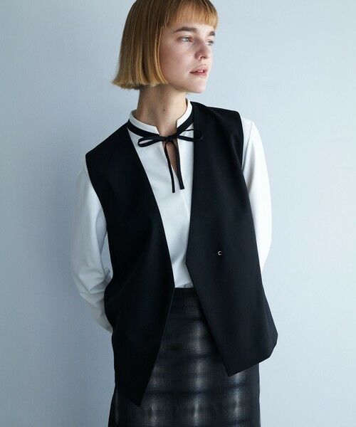 ICB / アイシービー ベスト | 【UVカット・洗える】ウール2WAYストレッチ Vネックベスト | 詳細6