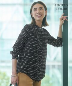 ICB / アイシービー シャツ・ブラウス | 【新色追加・WEB限定カラーあり】BackSatinAmunzen バンドカラーブラウス