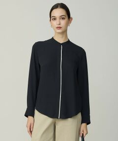 ICB / アイシービー シャツ・ブラウス | 【新色追加・WEB限定カラーあり】BackSatinAmunzen バンドカラーブラウス