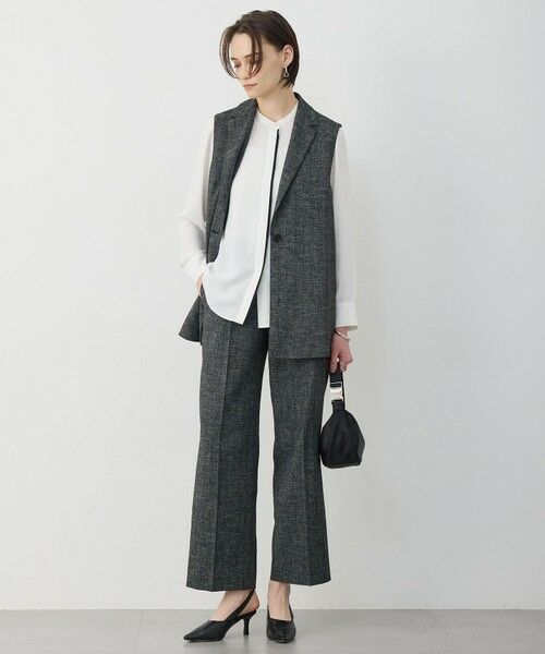 ICB / アイシービー シャツ・ブラウス | 【新色追加・WEB限定カラーあり】BackSatinAmunzen バンドカラーブラウス | 詳細5