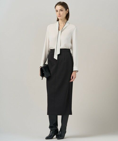 ICB / アイシービー シャツ・ブラウス | 【接触冷感・UVケア・速乾・洗える】BackSatinAmunzen 配色ボウタイブラウス | 詳細1