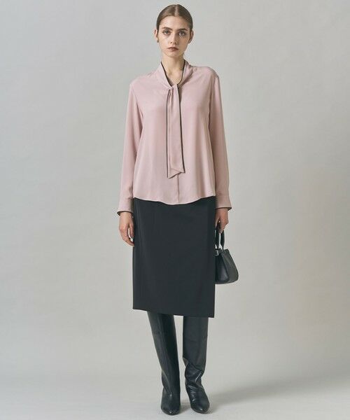 ICB / アイシービー シャツ・ブラウス | 【接触冷感・UVケア・速乾・洗える】BackSatinAmunzen 配色ボウタイブラウス | 詳細3