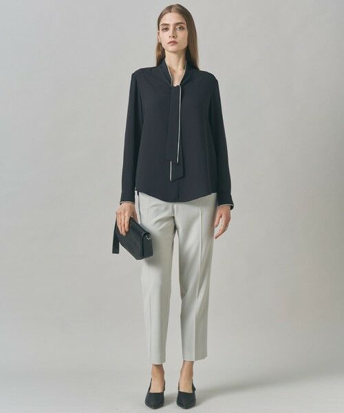 ICB / アイシービー シャツ・ブラウス | 【新色追加】BackSatinAmunzen 配色ボウタイブラウス | 詳細15