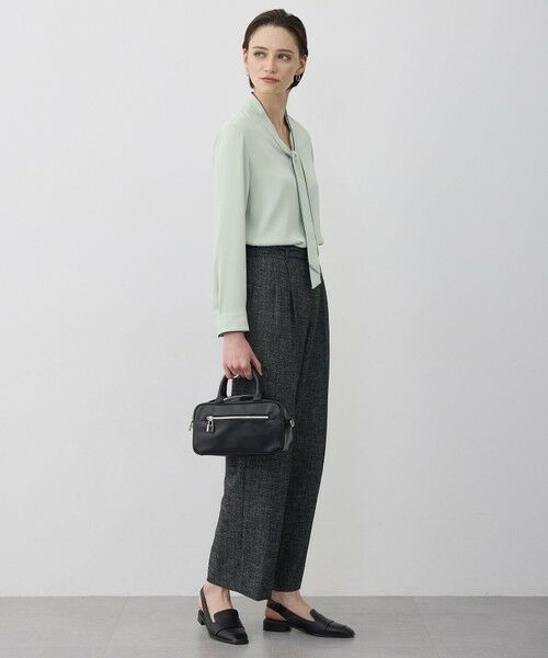 ICB / アイシービー シャツ・ブラウス | 【新色追加】BackSatinAmunzen 配色ボウタイブラウス | 詳細19