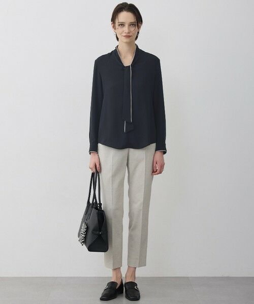 ICB / アイシービー シャツ・ブラウス | 【新色追加】BackSatinAmunzen 配色ボウタイブラウス | 詳細22