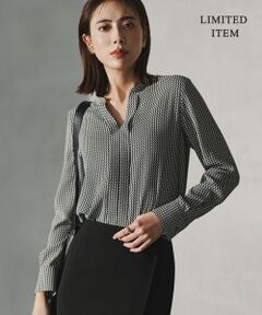 ICB / アイシービー シャツ・ブラウス | 【新色追加・WEB限定】BackSatinAmunzen キーネックブラウス