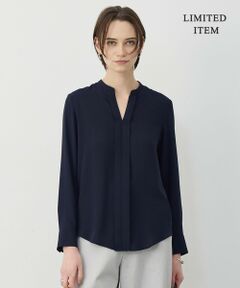 ICB / アイシービー シャツ・ブラウス | 【新色追加・WEB限定】BackSatinAmunzen キーネックブラウス