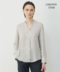 ICB / アイシービー シャツ・ブラウス | 【新色追加・WEB限定】BackSatinAmunzen キーネックブラウス