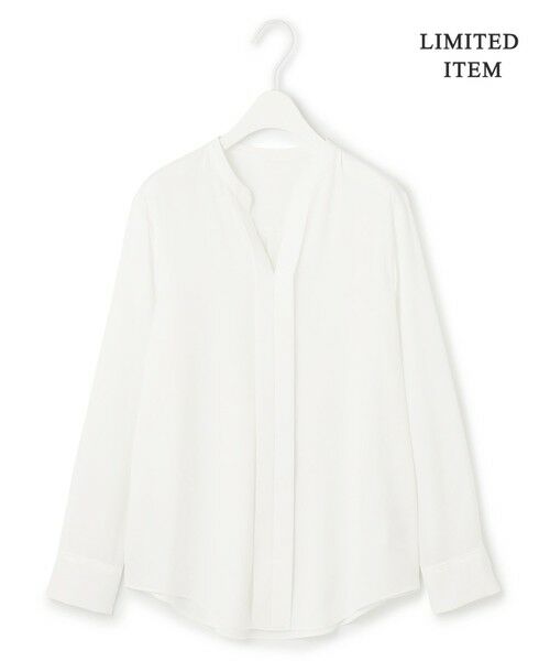 ICB / アイシービー シャツ・ブラウス | 【新色追加・WEB限定】BackSatinAmunzen キーネックブラウス | 詳細4