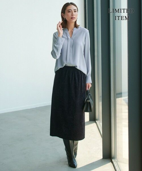 ICB / アイシービー シャツ・ブラウス | 【新色追加・WEB限定】BackSatinAmunzen キーネックブラウス | 詳細8