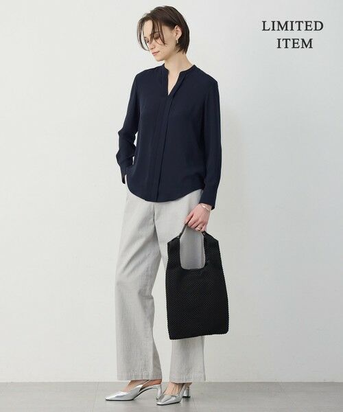 ICB / アイシービー シャツ・ブラウス | 【新色追加・WEB限定】BackSatinAmunzen キーネックブラウス | 詳細28