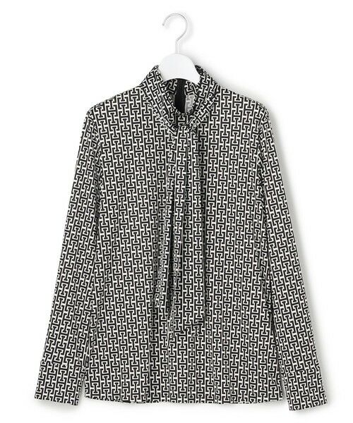 ICB / アイシービー シャツ・ブラウス | 【30th ANNIVERSARY】 モノグラムプリントスムース ボウタイブラウス | 詳細3