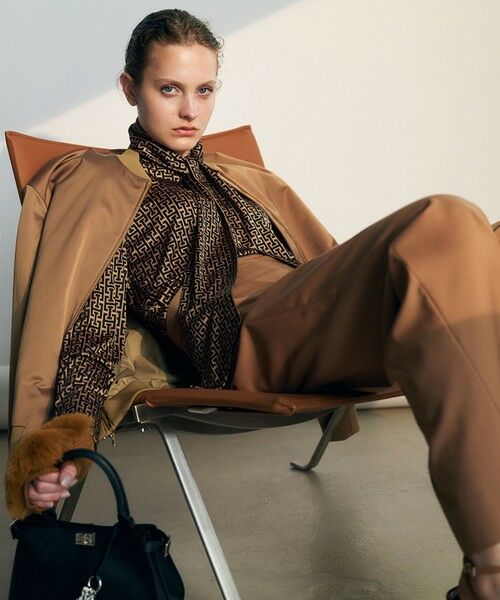 ICB / アイシービー シャツ・ブラウス | 【30th ANNIVERSARY】 モノグラムプリントスムース ボウタイブラウス | 詳細6