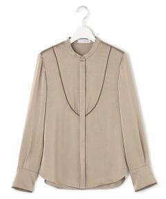 ICB / アイシービー シャツ・ブラウス | 【WEB＆一部店舗限定】 DrapySatin バンドカラーシャツ