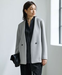 レディース ノーカラージャケット（条件：グレー系、在庫無し