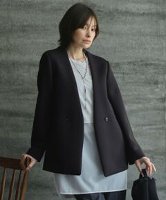 新品タグ付✨ICB ノーカラージャケット ブラック ウォッシャブル UVカット タグ付ICB ノーカラージャケット ウォッシャブル UVカット