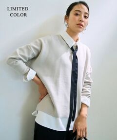 ICB / アイシービー カットソー | 【WEB限定カラーあり】マラボーテＷジョーゼット ボウタイ付きシャツカラートップス