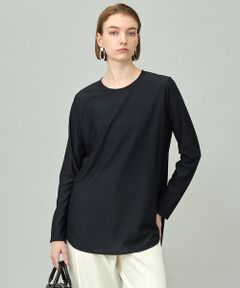 ICB / アイシービー カットソー | 【マシンウォッシャブル可】ライトトリコット バックスリット入り長袖プルオーバー