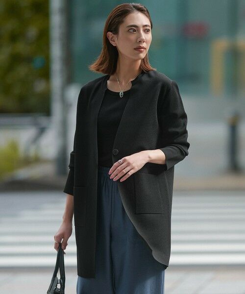 ICB / アイシービー カーディガン・ボレロ | 【洗える】 アセテートミラノ ロングカーディガン | 詳細2