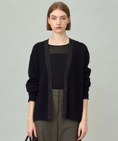ICB / アイシービー カーディガン・ボレロ | 【洗える】 ウールテンセルミニブークレ カーディガン