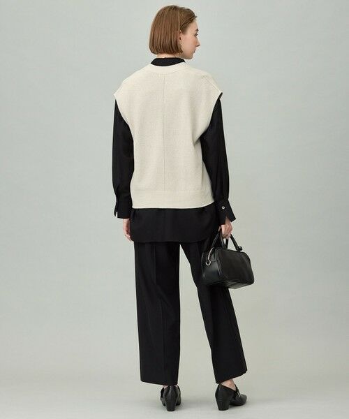 ICB / アイシービー ベスト | 【洗える】 ウールテンセルミニブークレ ニットベスト | 詳細3