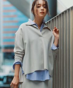 ICB / アイシービー ニット・セーター | 【洗える】 シンセティックダブルフェイス スキッパーニットプルオーバー