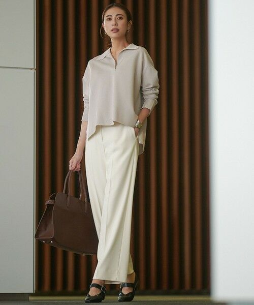 ICB / アイシービー ニット・セーター | 【洗える】 シンセティックダブルフェイス スキッパーニットプルオーバー | 詳細2