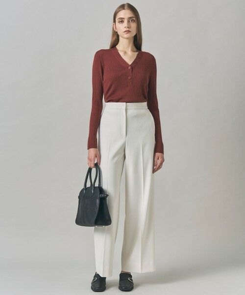 ICB / アイシービー ニット・セーター | 【洗える】エクストラファインメリノリブ ヘンリーネック プルオーバー | 詳細13