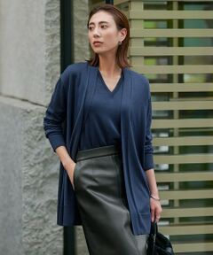 ICB / アイシービー カーディガン・ボレロ | 【洗える】コンパクトファインウール ロングカーディガン