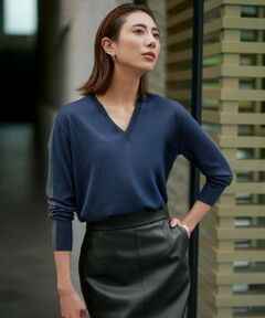 ICB / アイシービー ニット・セーター | 【洗える】コンパクトファインウール Vネックニット