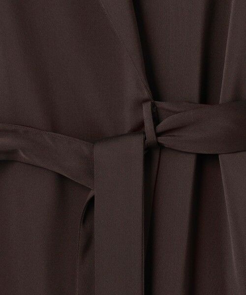 ICB / アイシービー ロング・マキシ丈ワンピース | 【洗える】ストレッチダブルサテン テーラーカラー ラップワンピース | 詳細8