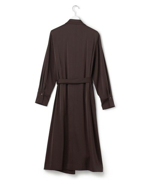 ICB / アイシービー ロング・マキシ丈ワンピース | 【洗える】ストレッチダブルサテン テーラーカラー ラップワンピース | 詳細4