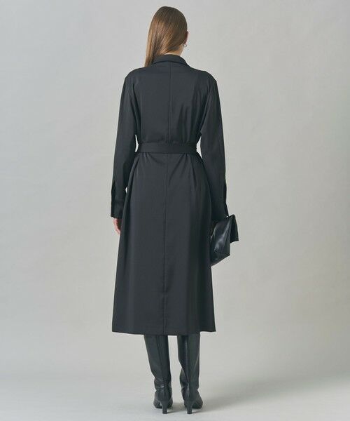 ICB / アイシービー ロング・マキシ丈ワンピース | 【洗える】ストレッチダブルサテン テーラーカラー ラップワンピース | 詳細14