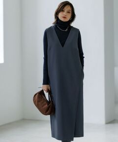 ICB / アイシービー ロング・マキシ丈スカート | ウールライクストレッチ ジャンパースカート