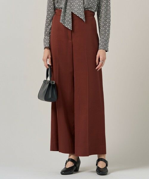 ICB/アイシービー 【30th ANNIVERSARY】ヴィスコースウールツイル ワイドパンツ マホガニー系 2 ICB/アイシービー 【30th ANNIVERSARY】ヴィスコースウールツイル ワイドパンツ マホガニー系 2
