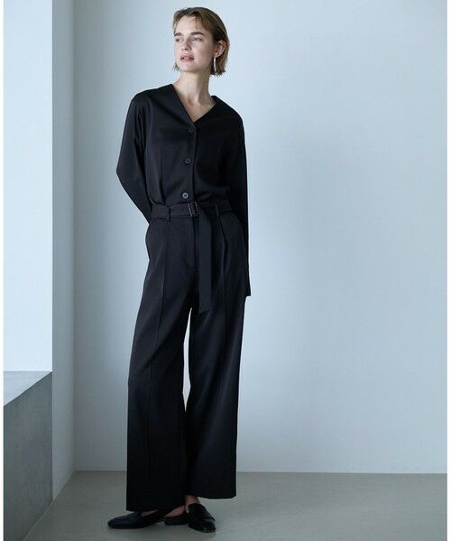 ICB / アイシービー その他パンツ | 【裏起毛】 ウォームサテン ワイドストレートパンツ | 詳細25