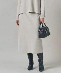 ICB / アイシービー ミニ・ひざ丈スカート | 【洗える】 シンセティックダブルフェイス ニットタイトスカート