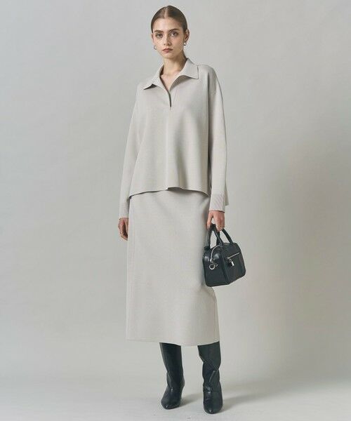 ICB / アイシービー ミニ・ひざ丈スカート | 【洗える】 シンセティックダブルフェイス ニットタイトスカート | 詳細2