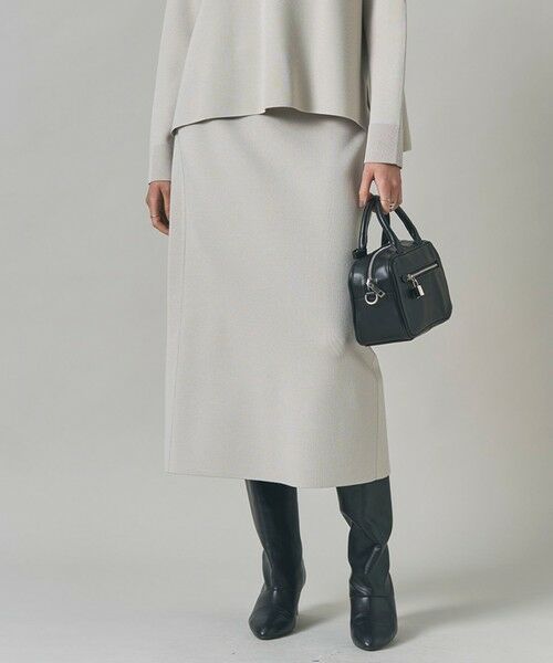 ICB/アイシービー 【洗える】 シンセティックダブルフェイス ニットタイトスカート トープ系 M ICB/アイシービー 【洗える】 シンセティックダブルフェイス ニットタイトスカート トープ系 M